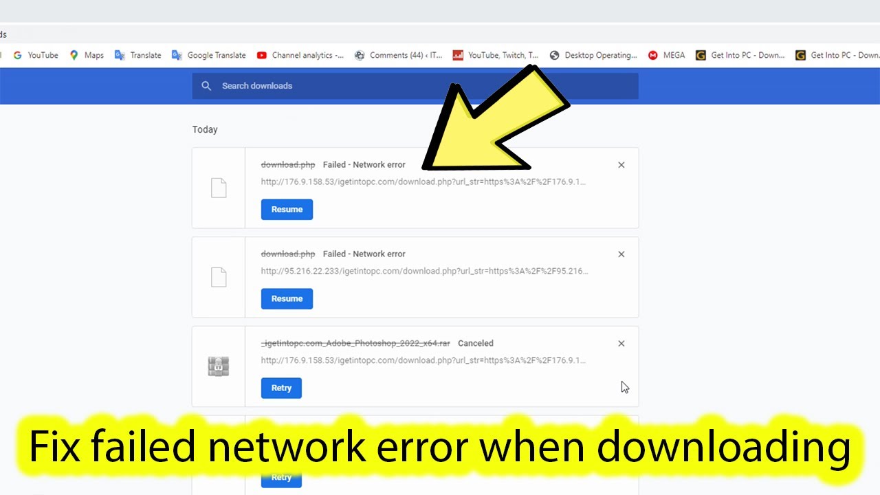 Как исправить ошибку сети при загрузке Google Chrome