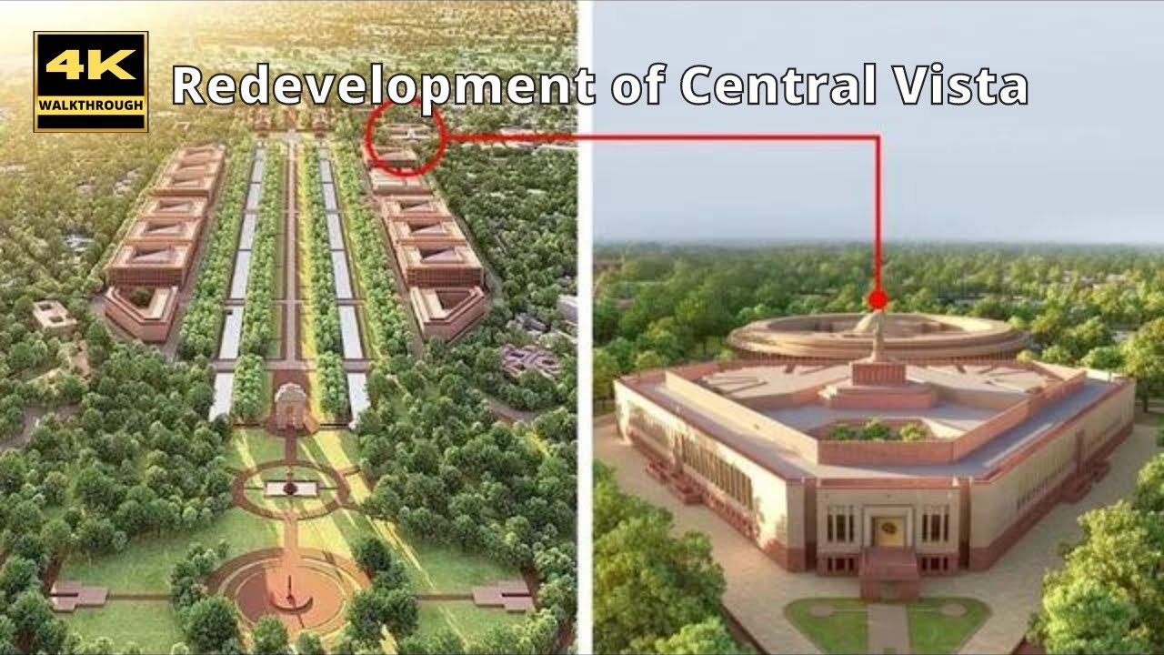 🇮🇳 Central Vista Redevlopment Delhi 4K: India 2021 Update 1
