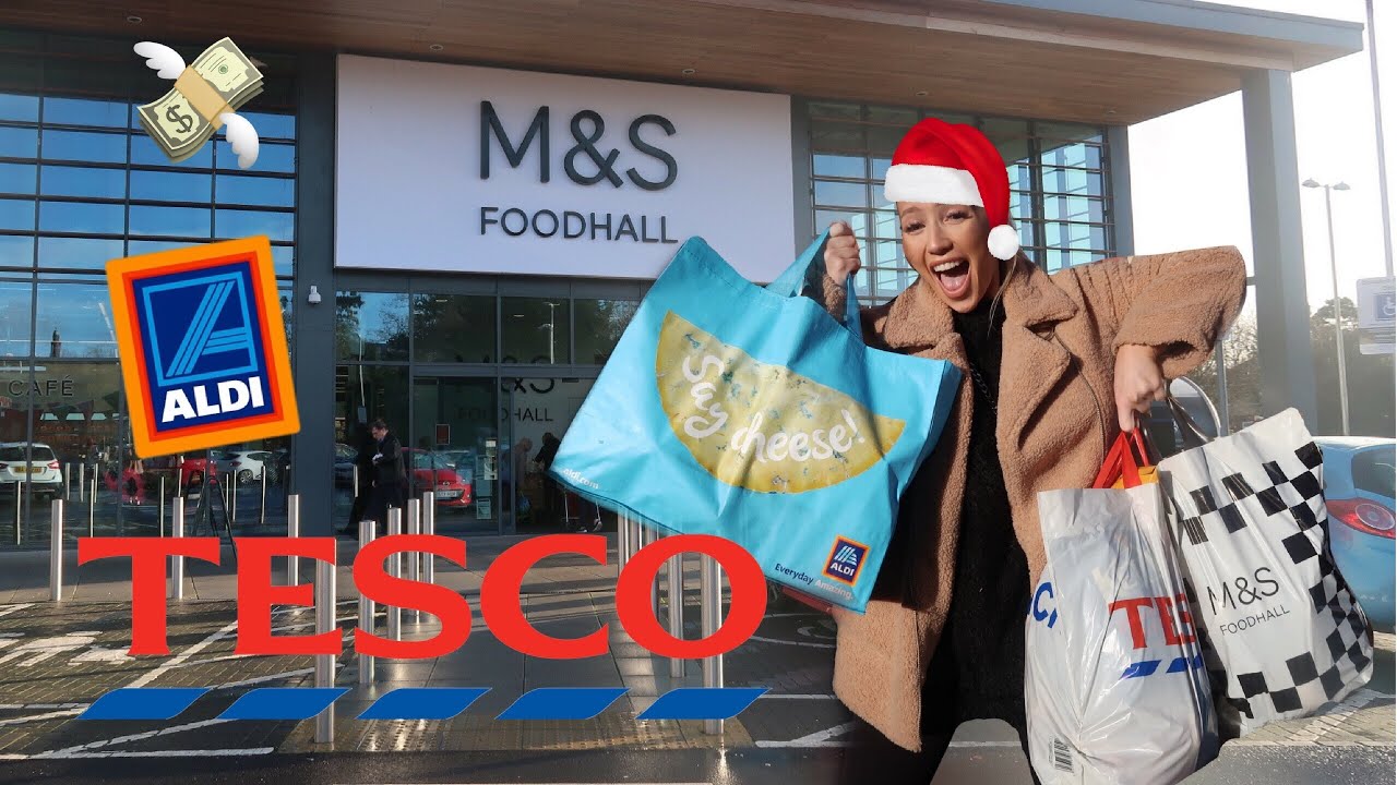 OUR CHRISTMAS FOOD SHOP 2018! ALDI/MARKS & SPENCERS/TESCOS | VLOGMAS DAY 19