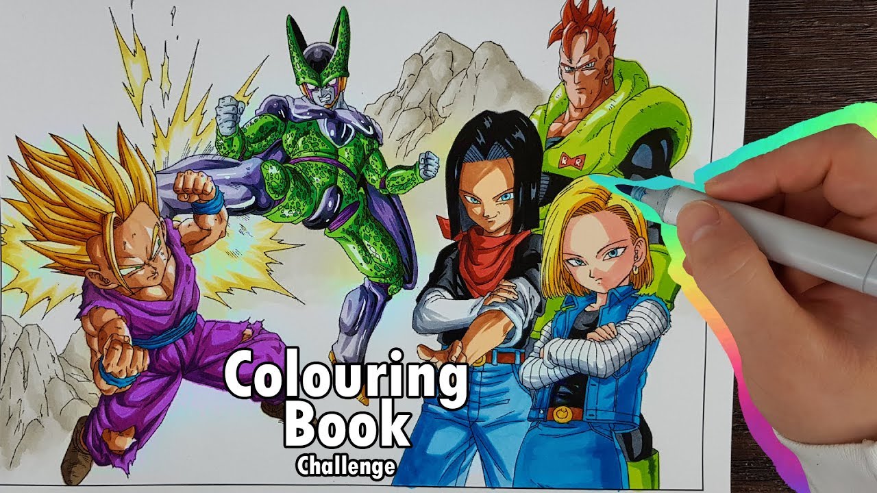 Профессиональный художник раскрашивает детскую раскраску! | Dragon Ball Z