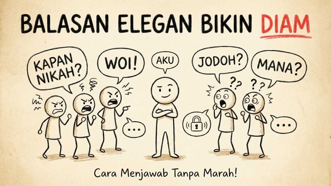 4 CARA ELEGAN MENJAWAB “KAPAN NIKAH?” TANPA EMOSI | STOIC, TEGAS, TANPA DRAMA (CORETAN OTAK)