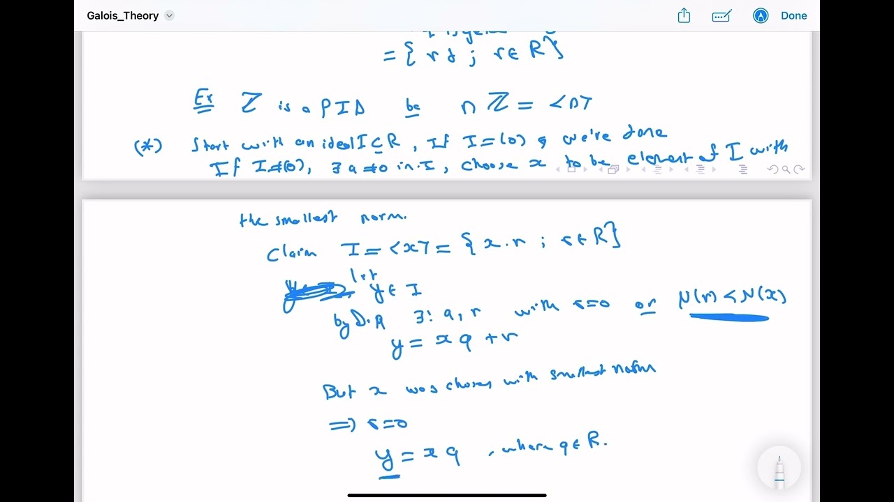 A Survey of Topics from Ring Theory: Irreducible Elements & More| Galois Theory