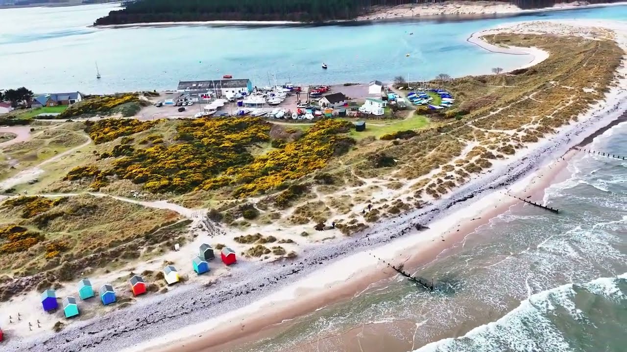 Drone over Findhorn in Spring