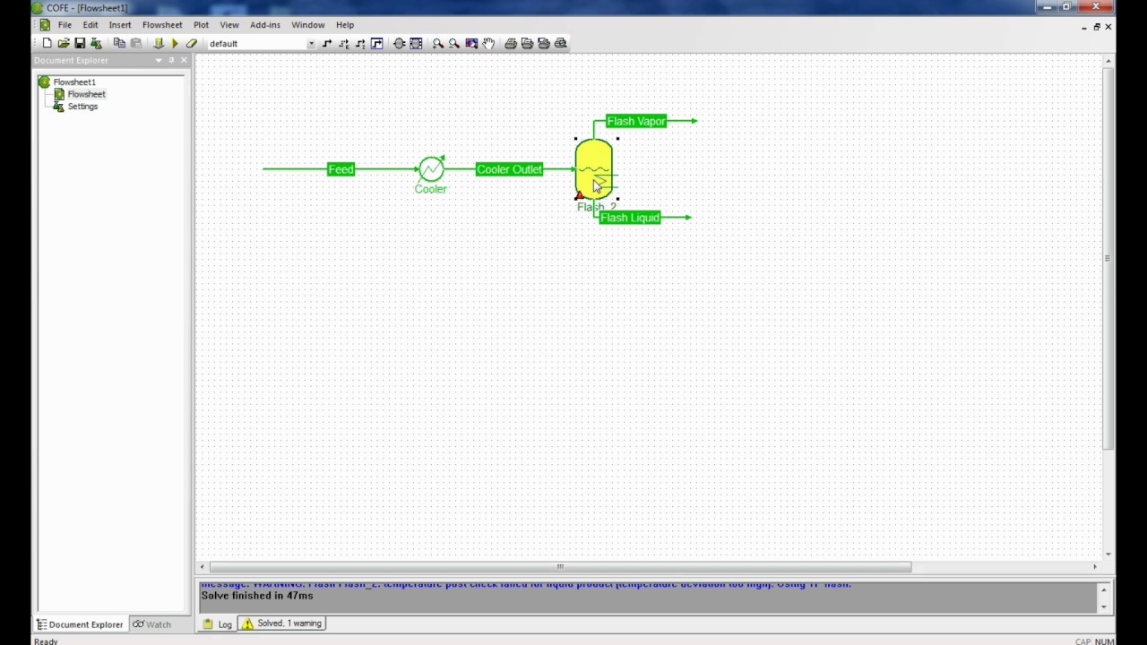 COCO simulator How to simulate Flash Distillation