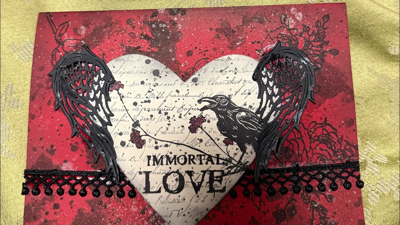Gothic Stamped Valentine’s Day Card 