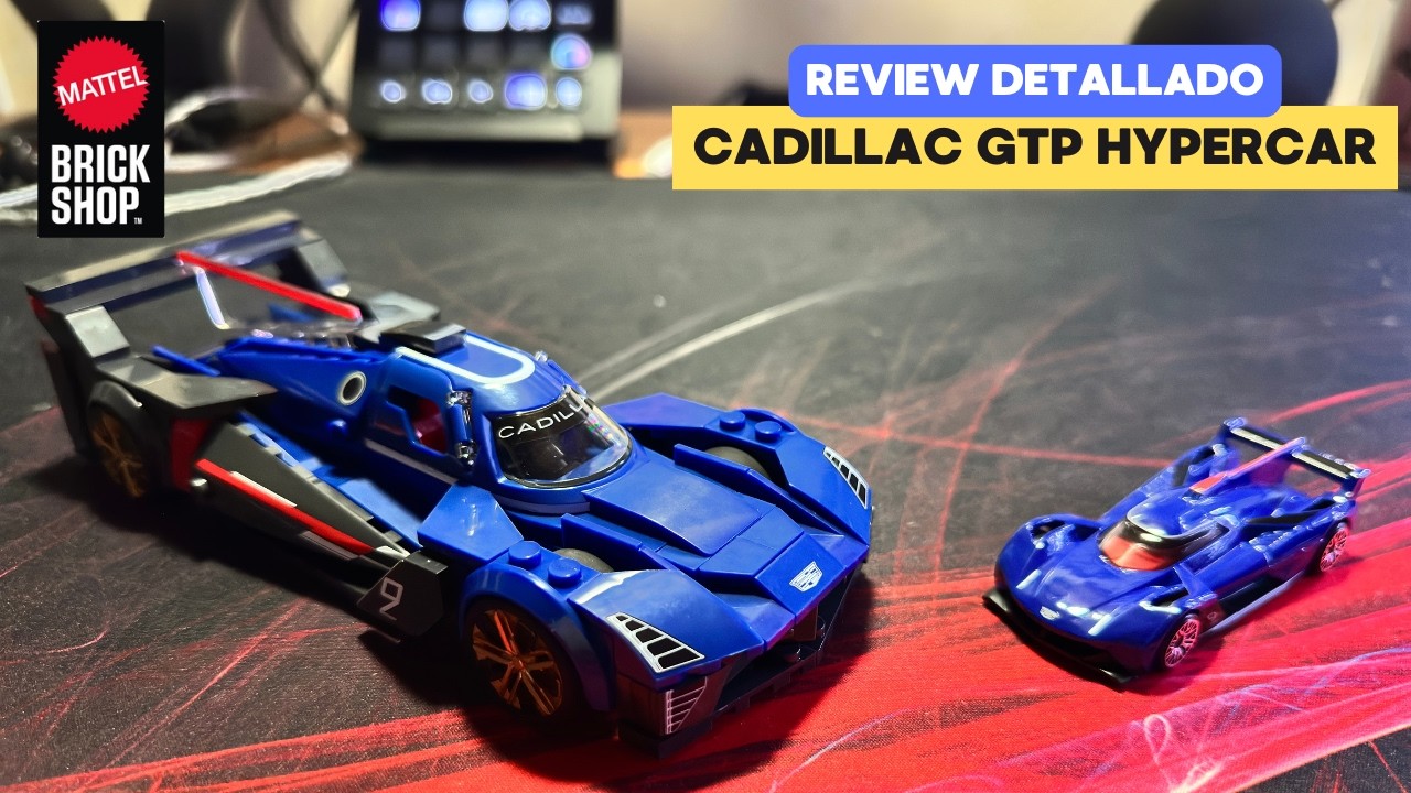 Mattel BrickShop Cadillac GTP Hypercar | Set JFR89 | Review en Español