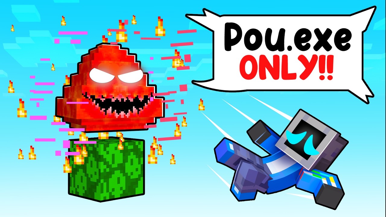 Locked on a POU.EXE BLOCK in Minecraft!