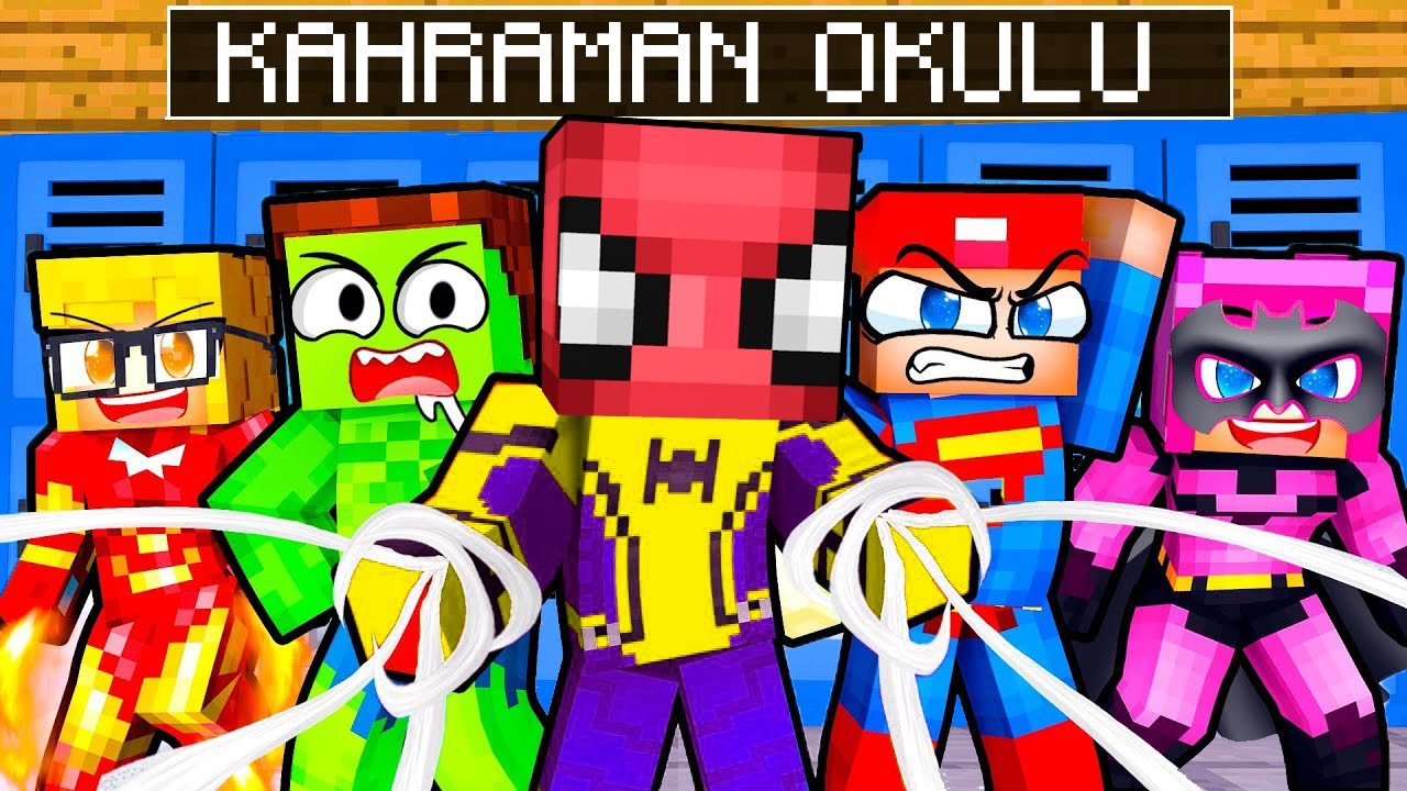 KAHRAMANLAR OKULUNDA GERÇEK SÜPER GÜCÜM ORTAYA ÇIKTI 💪- Minecraft