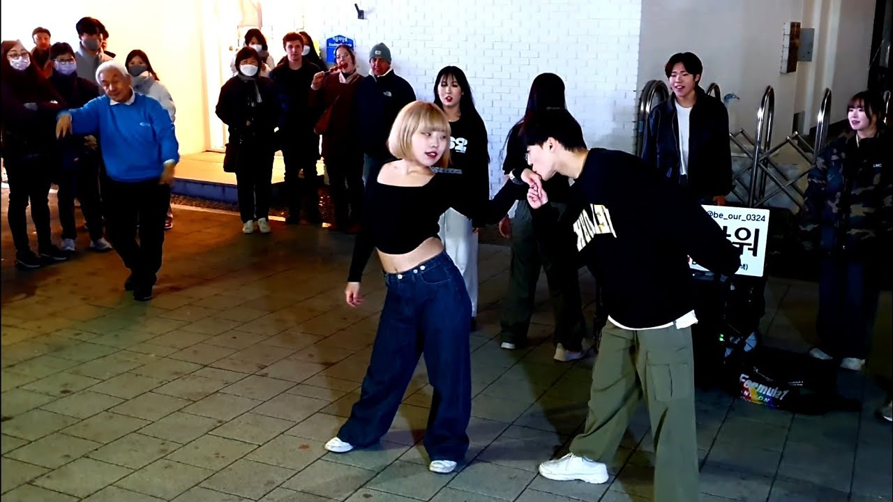 [STREET ARTIST] EUNBI & JINMYUNG. FANTASTIC DUO HONGDAE BUSKING (PING PONG) 230208.