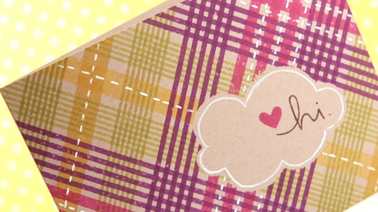 Клетчатая печать — Создаём открытку в понедельник #236