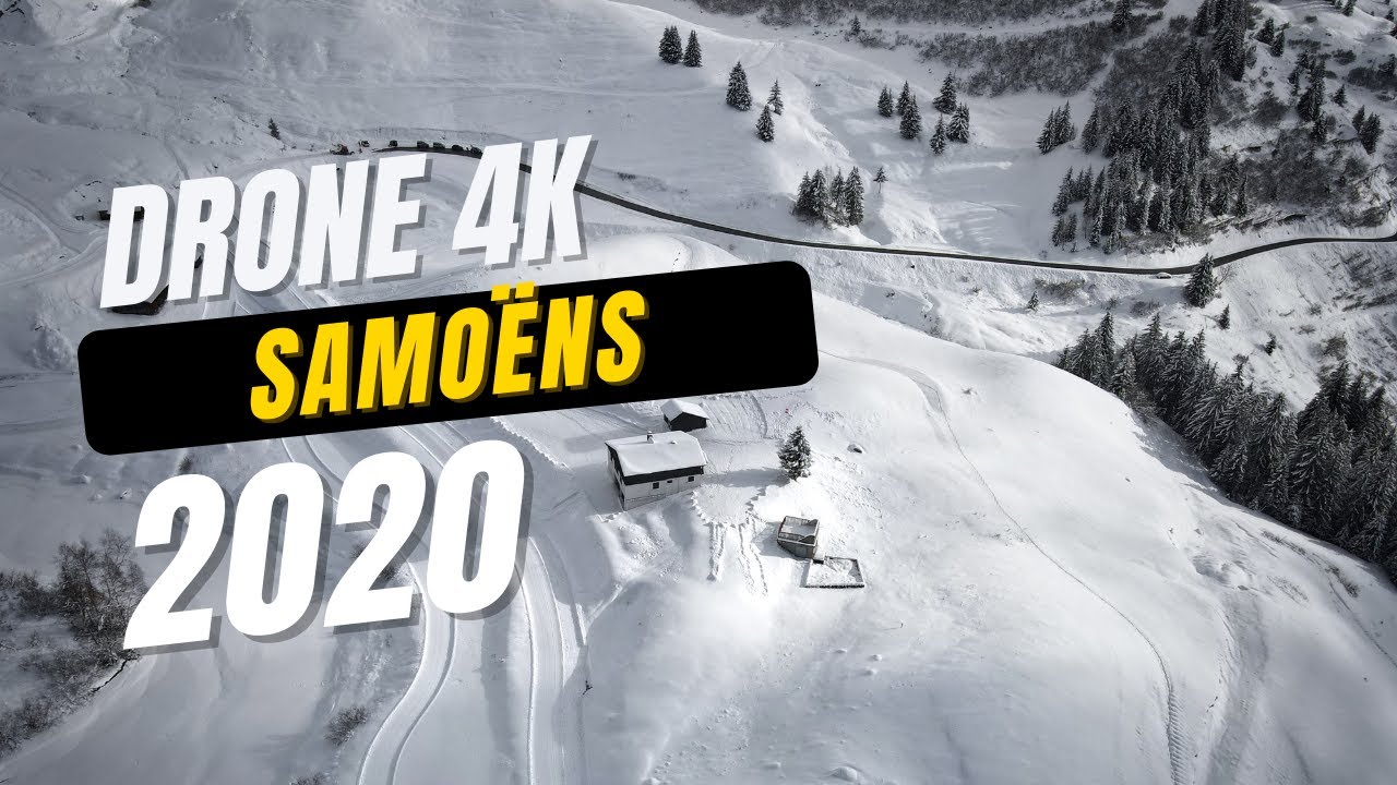 Col de Joux Plane en Hiver - [DRONE 4K]
