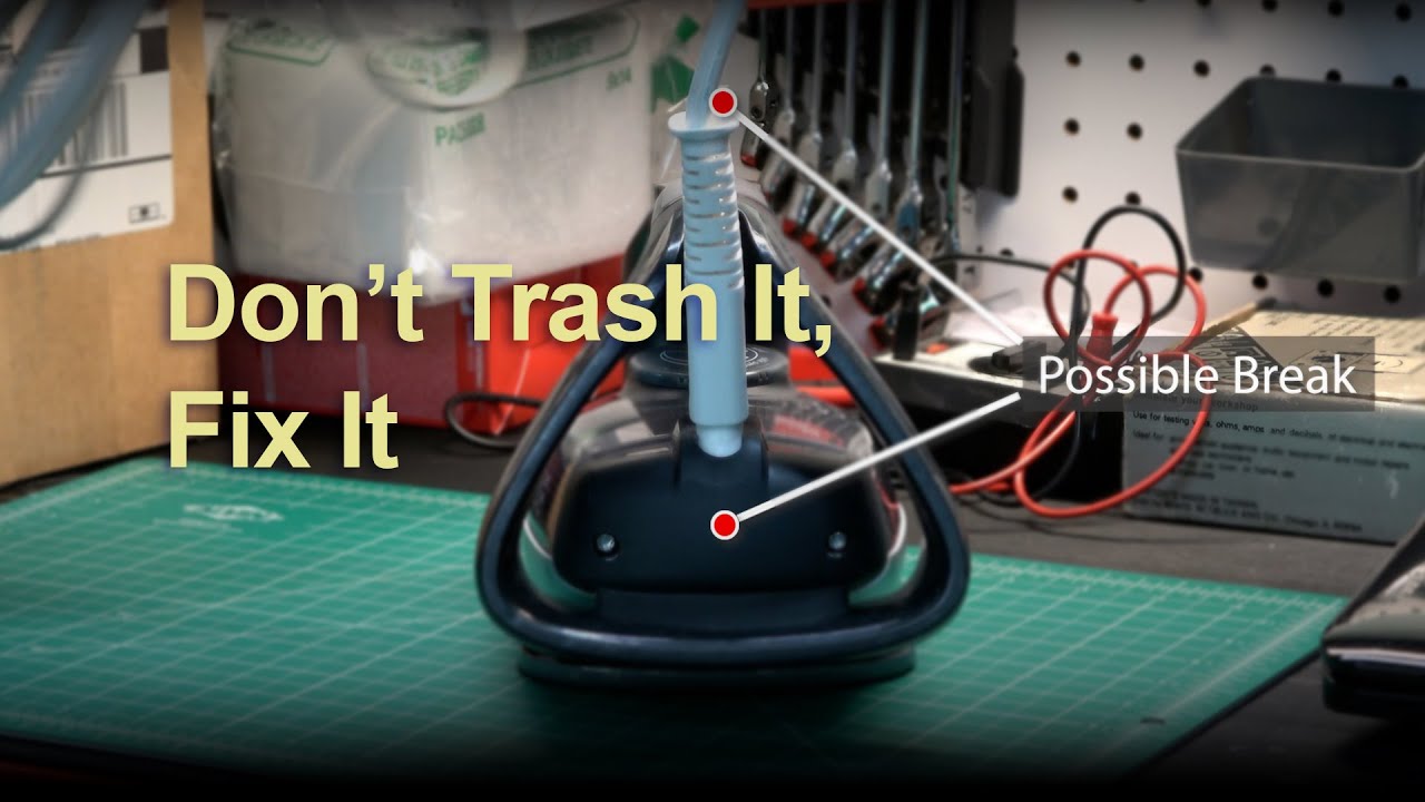 Ремонт плохого шнура на утюге Tfal