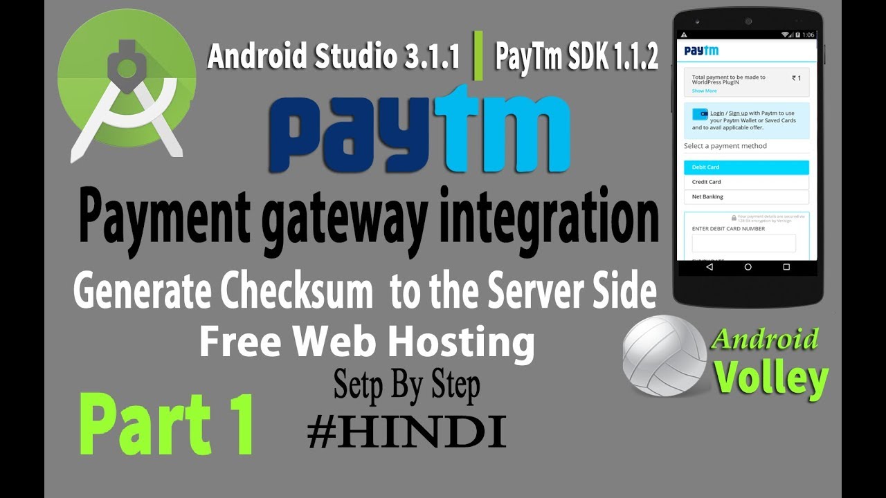 Android Paytm Integration with Backend Server Side Utilities -Part 1 [Hindi] 2018