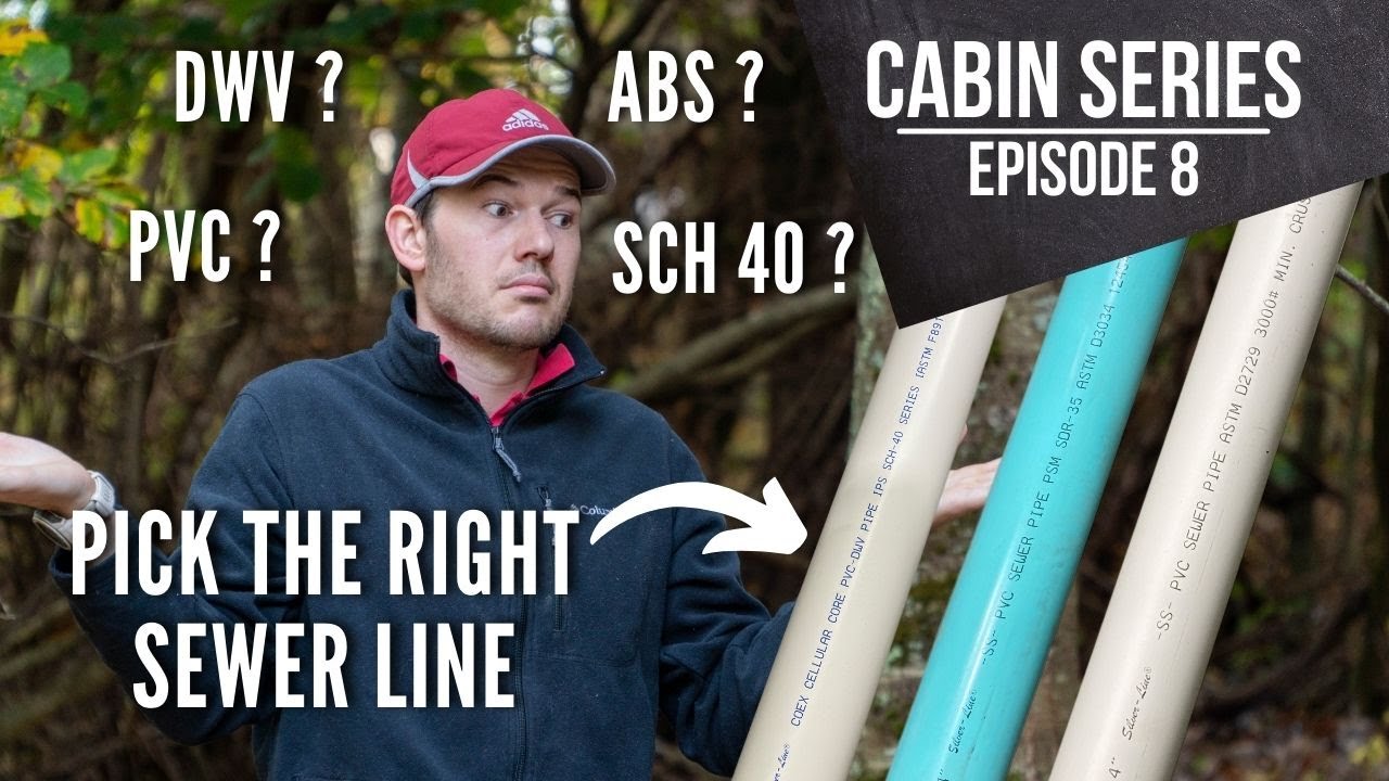 Running the DIY Cabin Sewer Line to the Septic Tank - EP 8