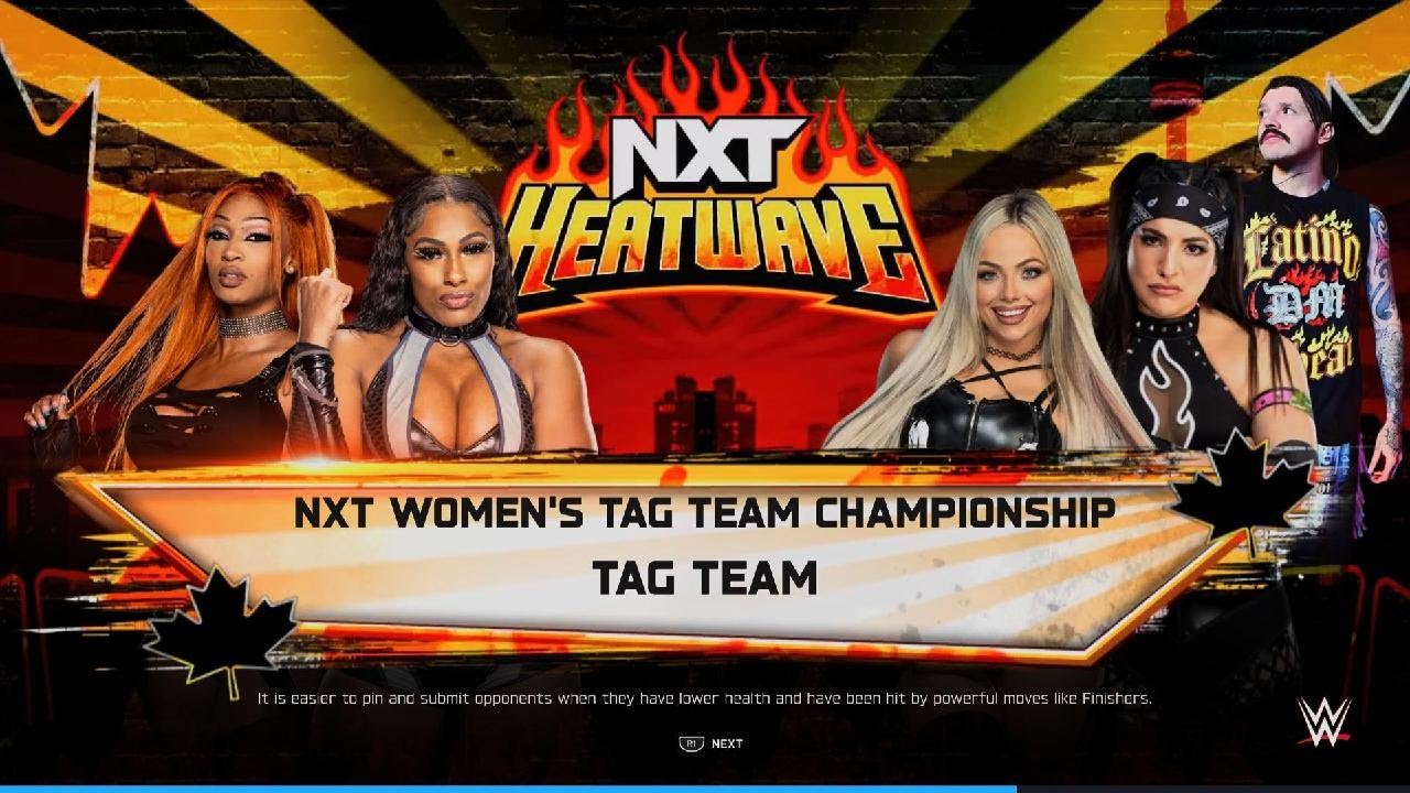 WWE 2K25 Liv Morgan & Raquel Rodriguez Vs Meta-Girls for NXT Women's Tag Titles - NXT Heatwave