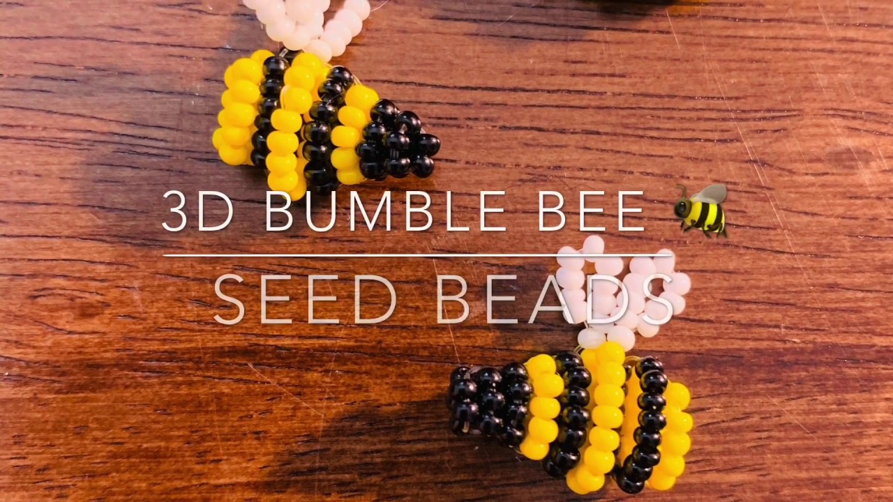 DIY 3D Bumblebee Seed Bead 🐝