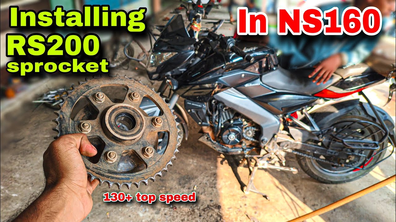 Installing RS200 chain sprocket in NS160 USD | Limiter Removed | Top Speed Increase of NS160usd 130+