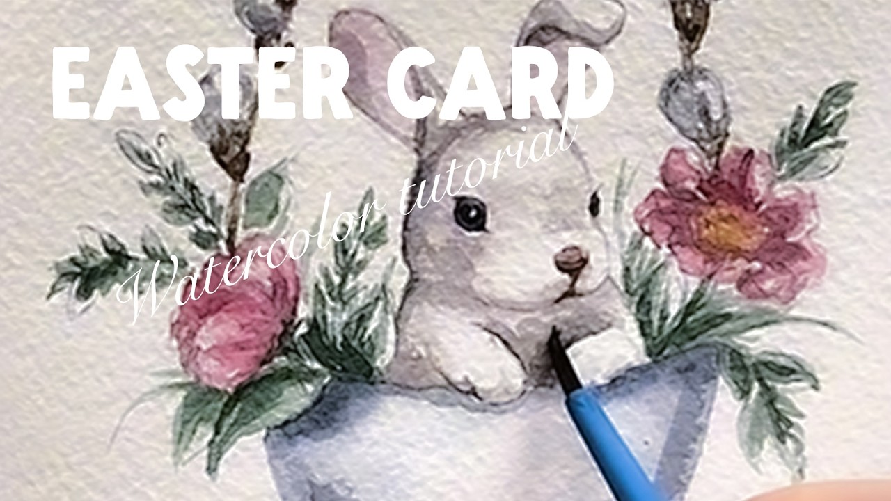 Watercolor Easter Bunny Card – Step-by-Step Tutorial