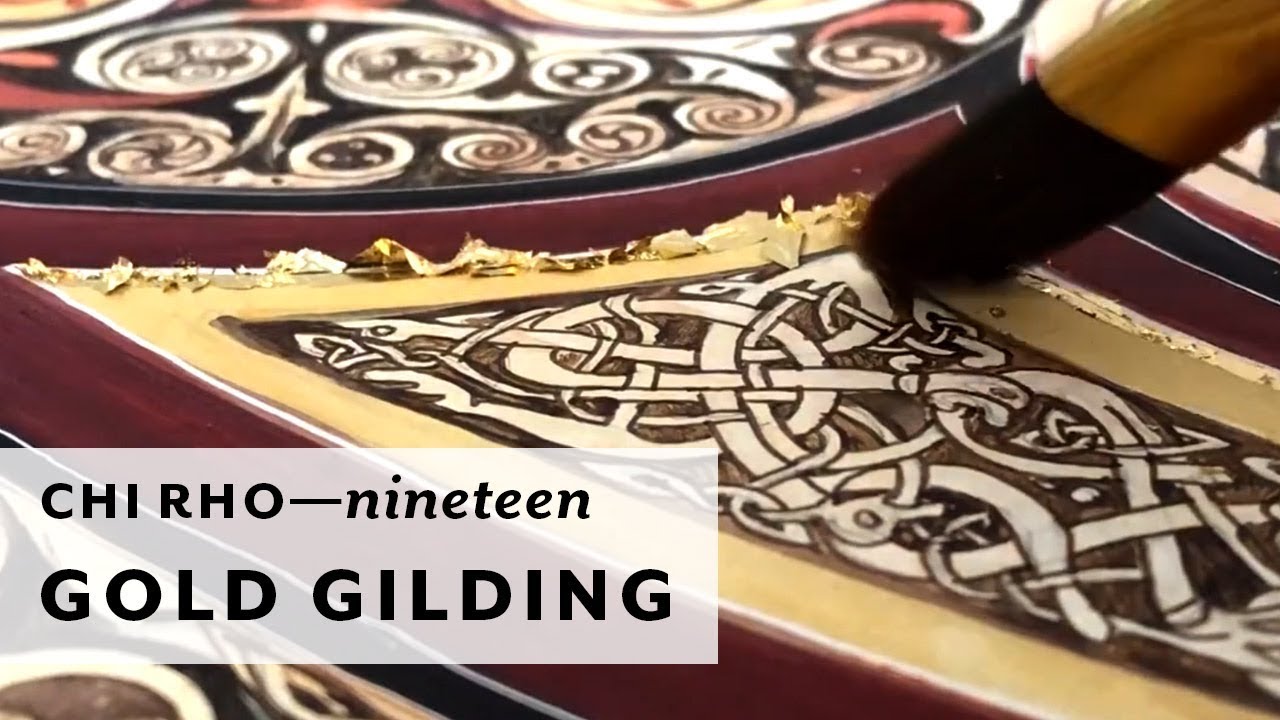 24k Gold Gilding —Painting the Chi Rho, Part 19
