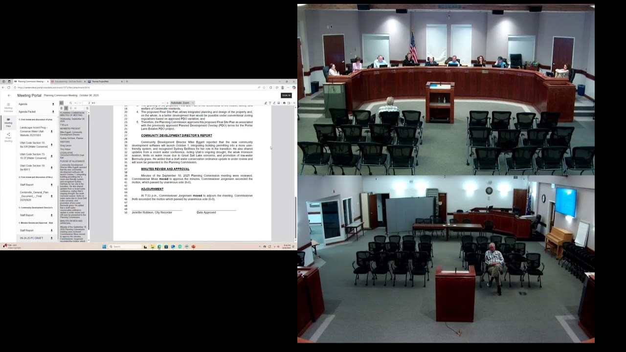 October 8, 2025 Planning Commission Meeting