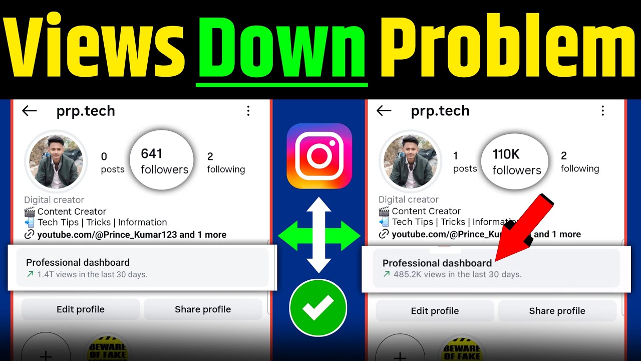 Instagram Professional Dashboard Views Down Problem 📉 | Instagram views problem