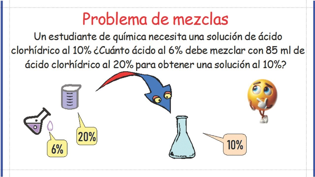 Problema de mezclas. Ecuaciones lineales de primer grado en una variable.