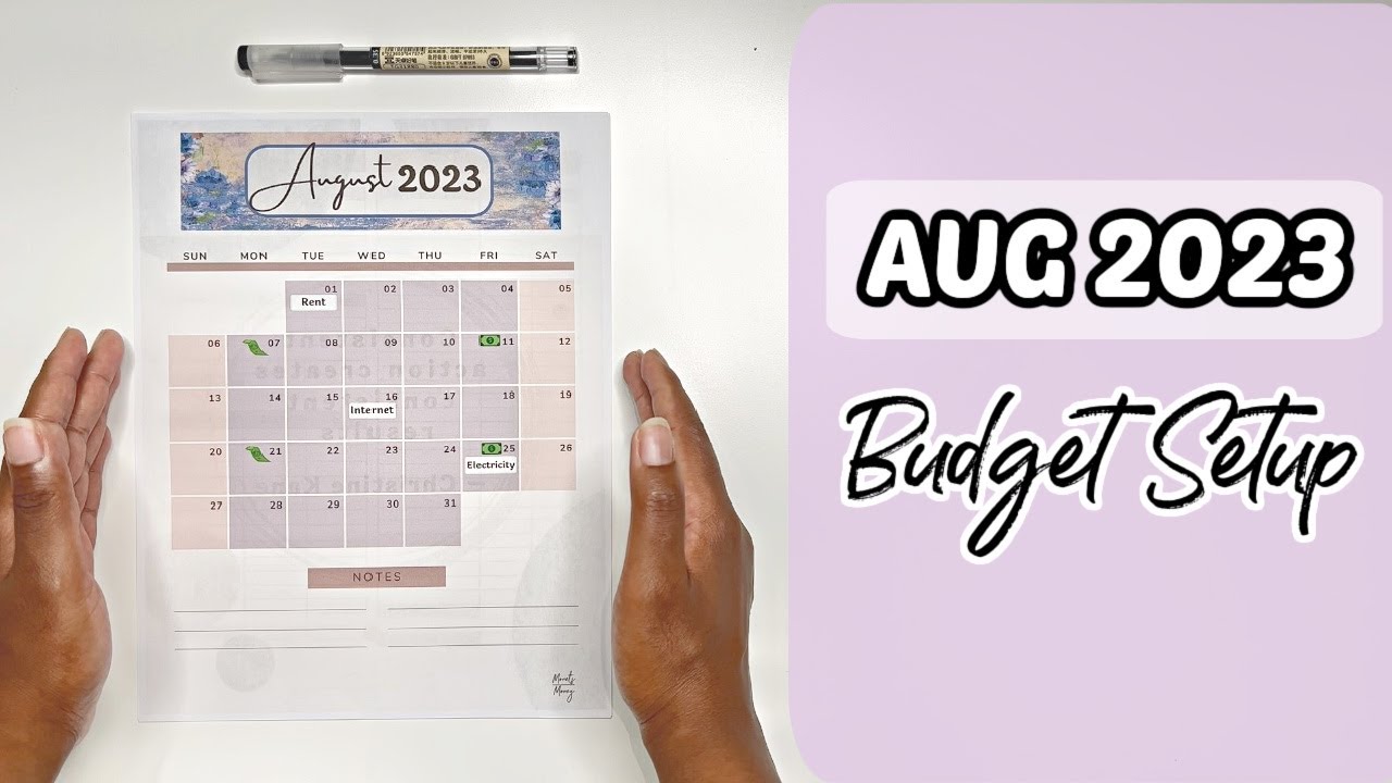 AUGUST MONTHLY BUDGET SETUP | CASH ENVELOPE SYSTEM | BUDGET WITH ME | MONETS MONEY