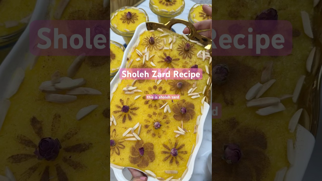Easy Simple Persian Dessert 🍮 Sholeh Zard Recipe can be found on my insta page @Foodbydaniella 💗