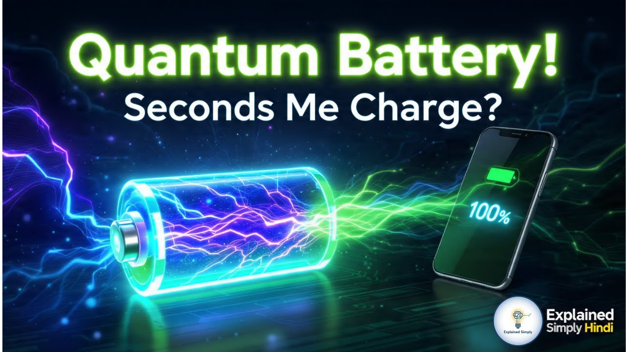 Quantum Battery: 5-Second Charging? 🔋 #explainedsimplyhindi