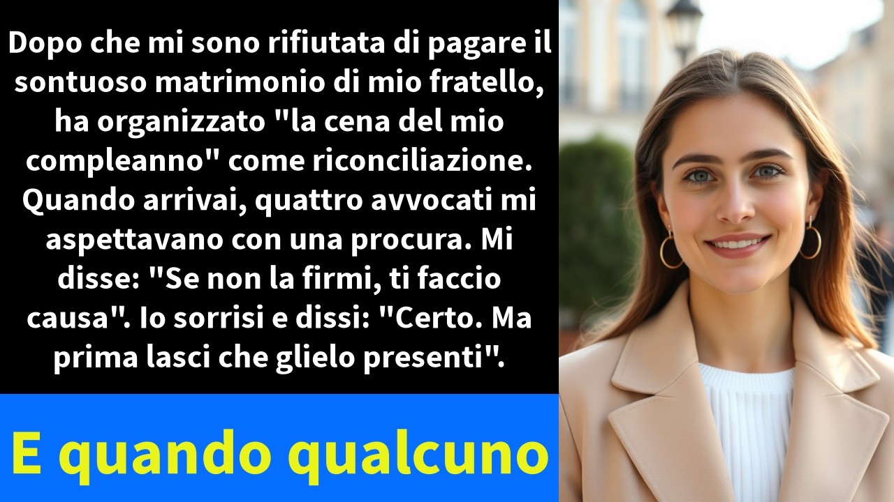 Dopo che mi sono rifiutata di pagare il sontuoso matrimonio di mio fratello, ha organizzato
