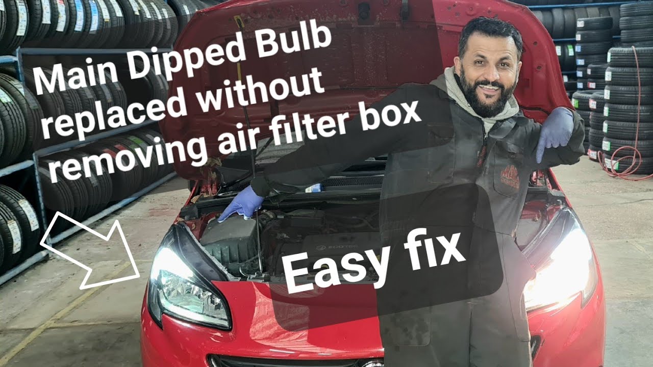 how to replace main headlight dipped bulb | Vauxhall Corsa 2016 #corsae