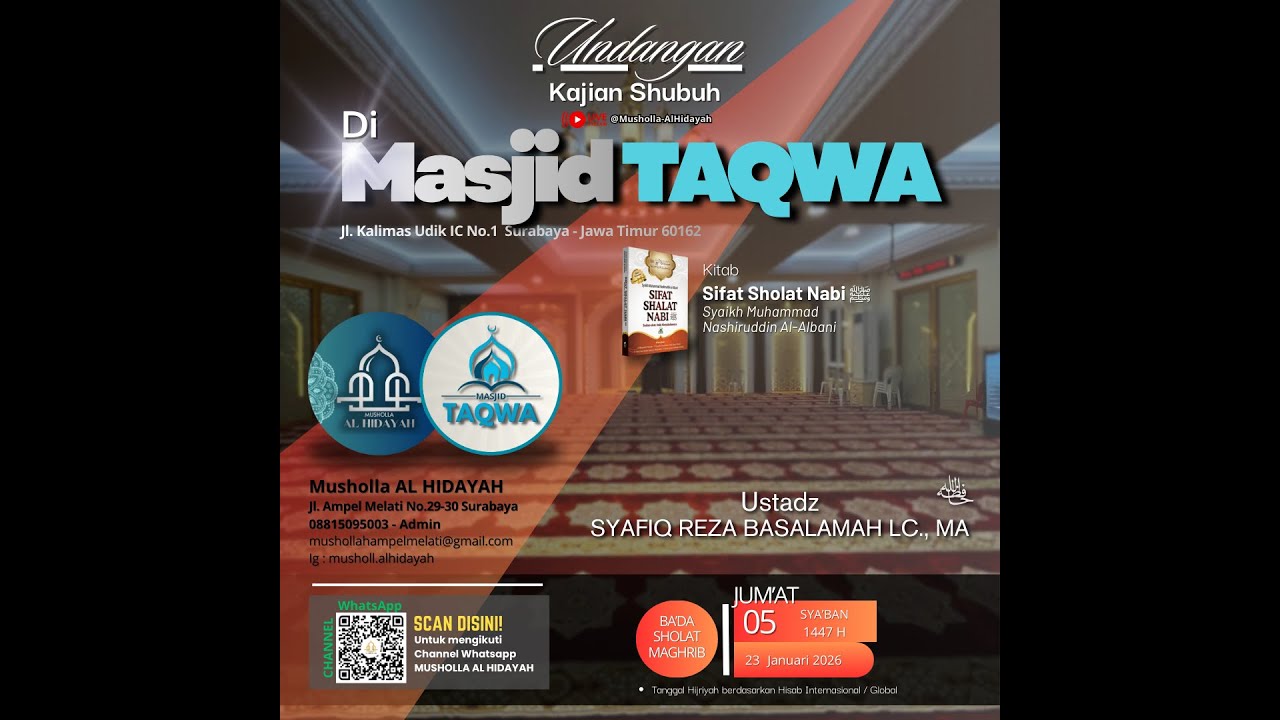 Ustadz Dr. Syafiq Reza Basalamah LC, MA. | Jum'at, 05-08-1447 H |