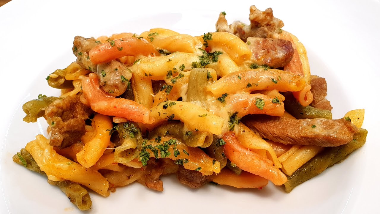 Egy serpenyős tarja kedvenc színes tésztámmal 🥘🍝🥩🧀 @Szoky konyhája
