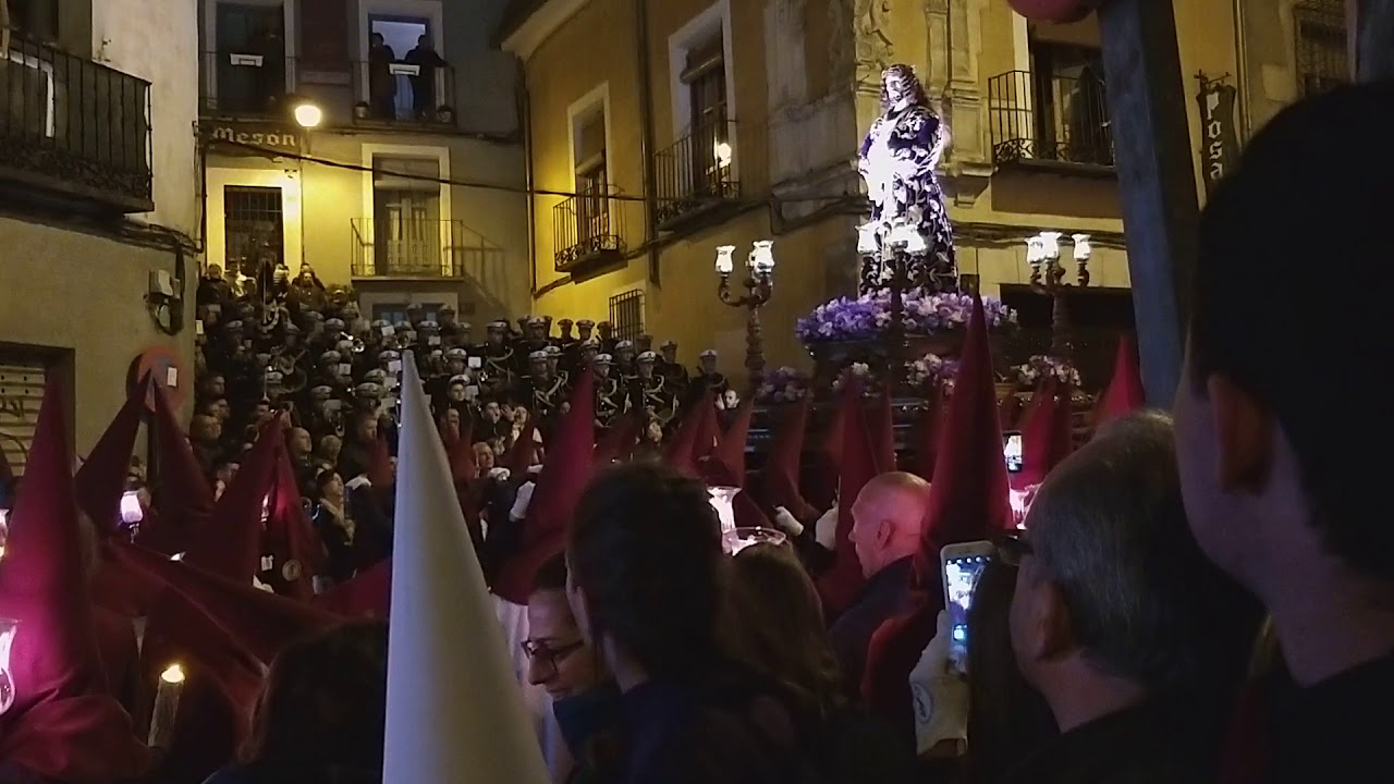 Jesús de Medinaceli y banda de la JDC. Martes santo procesión del perdón. Semana Santa Cuenca 2019