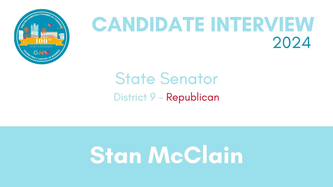 Candidate Interviews - 2024 General, State Senator Candidate: Stan McClain