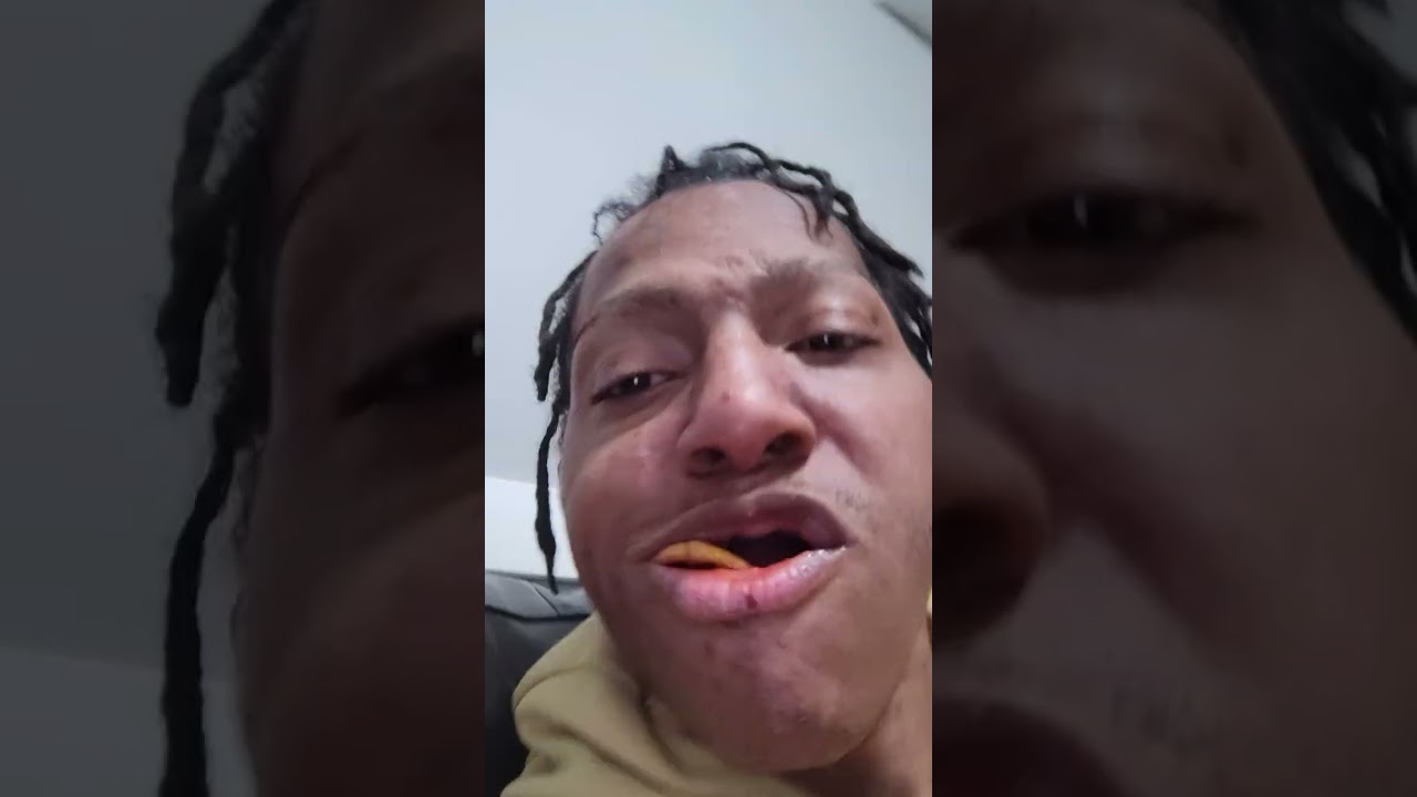 Eating party mix chips for snacks 