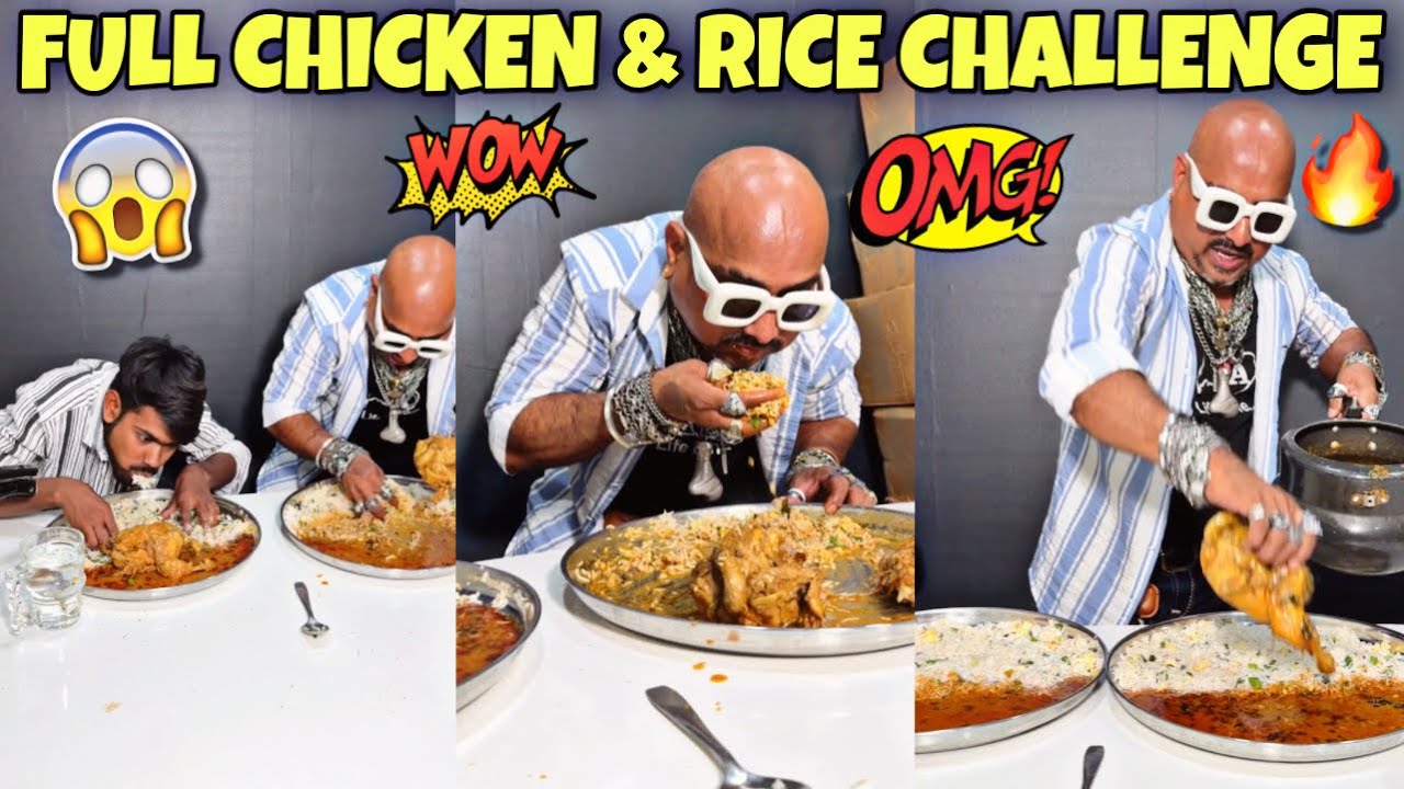 Full Chicken & Rice Challenge l Ulhas Kamathe l Chicken Leg Piece
