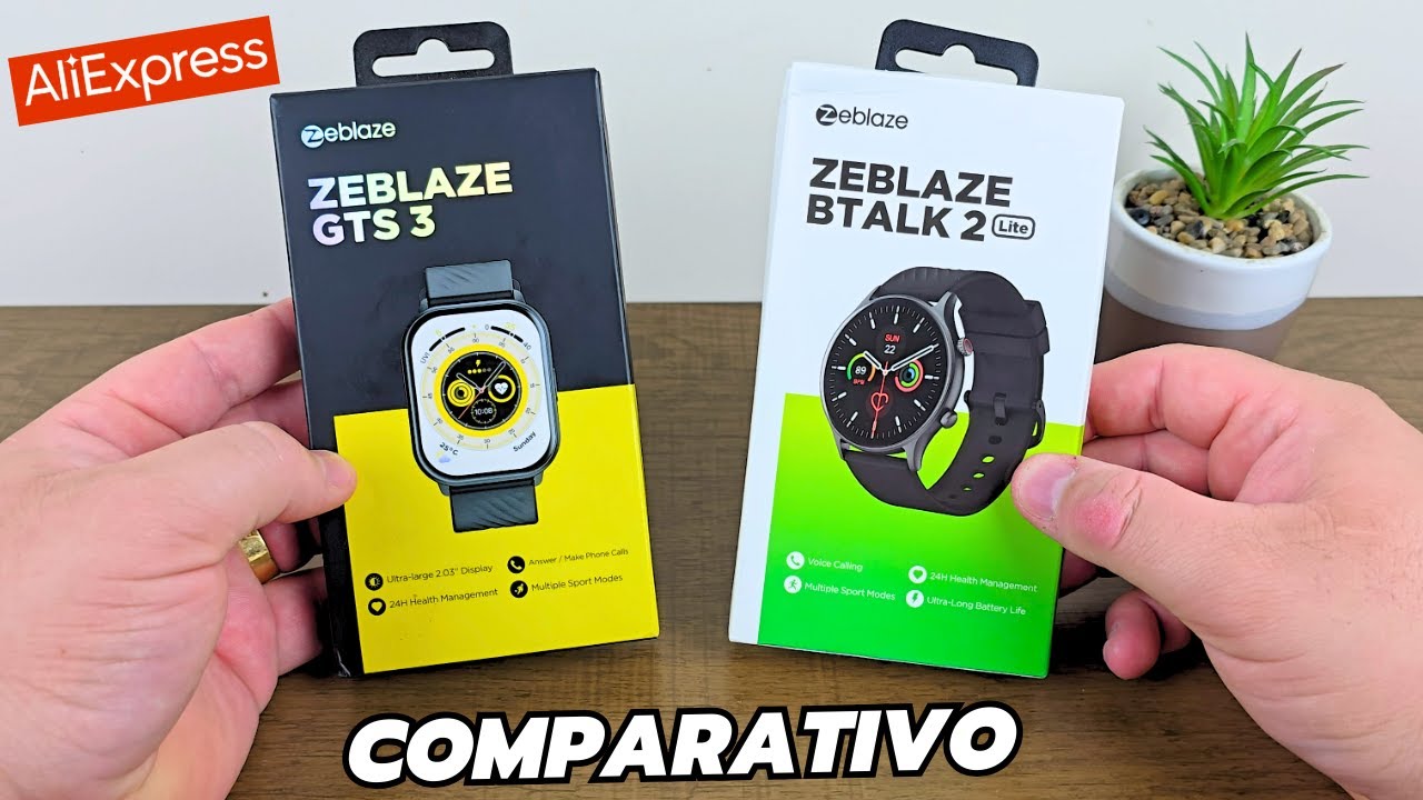 COMPARATIVO SMARTWATCH ZEBLAZE GTS3 E ZEBLAZE BTALK 2 LITE