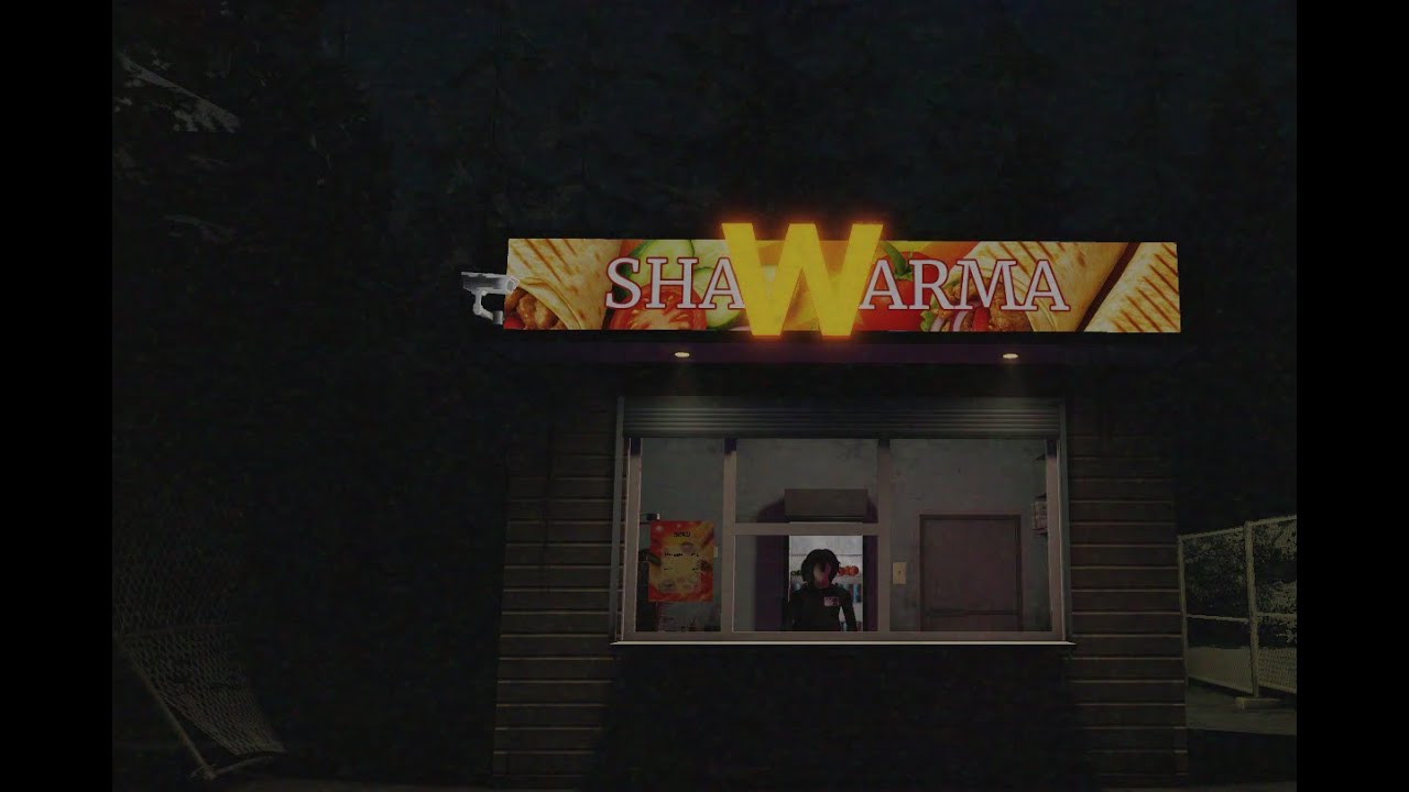shawarma kiosk with my friend