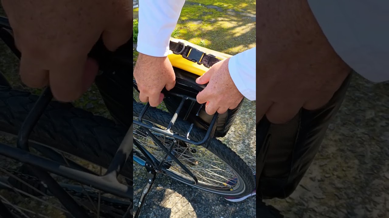 Alforge amarelo Corisco 30 litros Bolsa de cicloturismo Impermeável e resistente para viagens longas