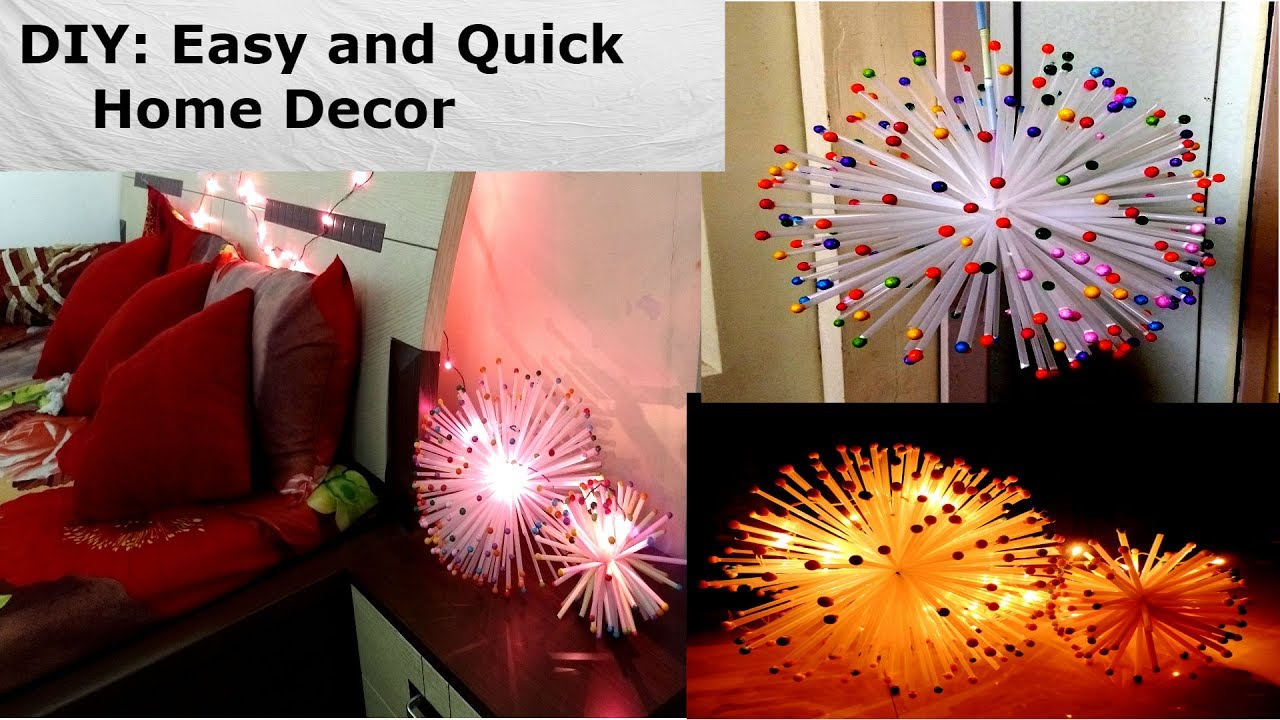DIY: How to make a lamp out of straws: Dandelion Lamp/ Home decor