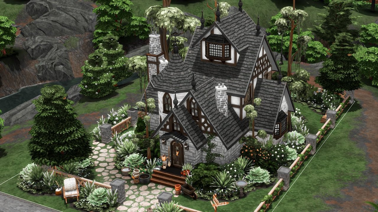 Spellcaster's Cottage 🪄✨🌙 // The Sims 4: Speed Build (With CC)