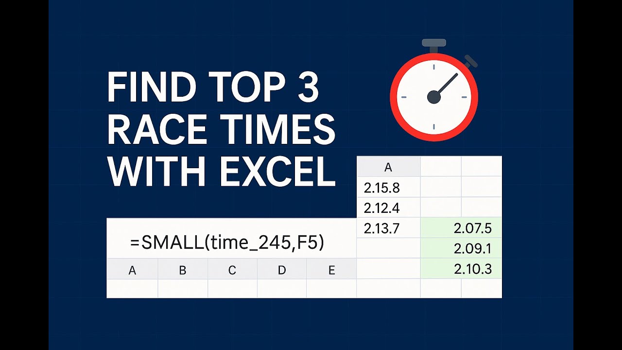 How To Find The Top 3 Race Times In Excel