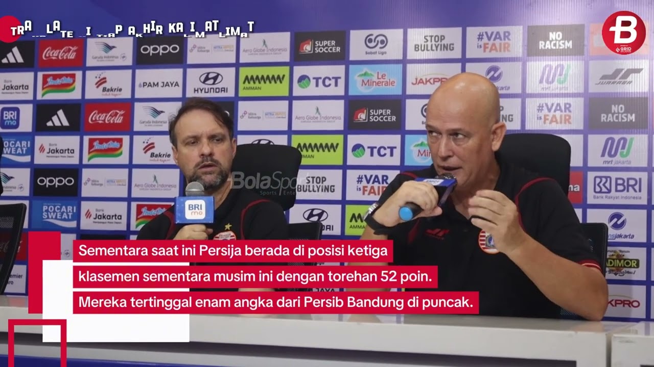 Lagi-lagi Persija Gagal Menang di Kandang, Mauricio Souza: Rumput JIS Jelek