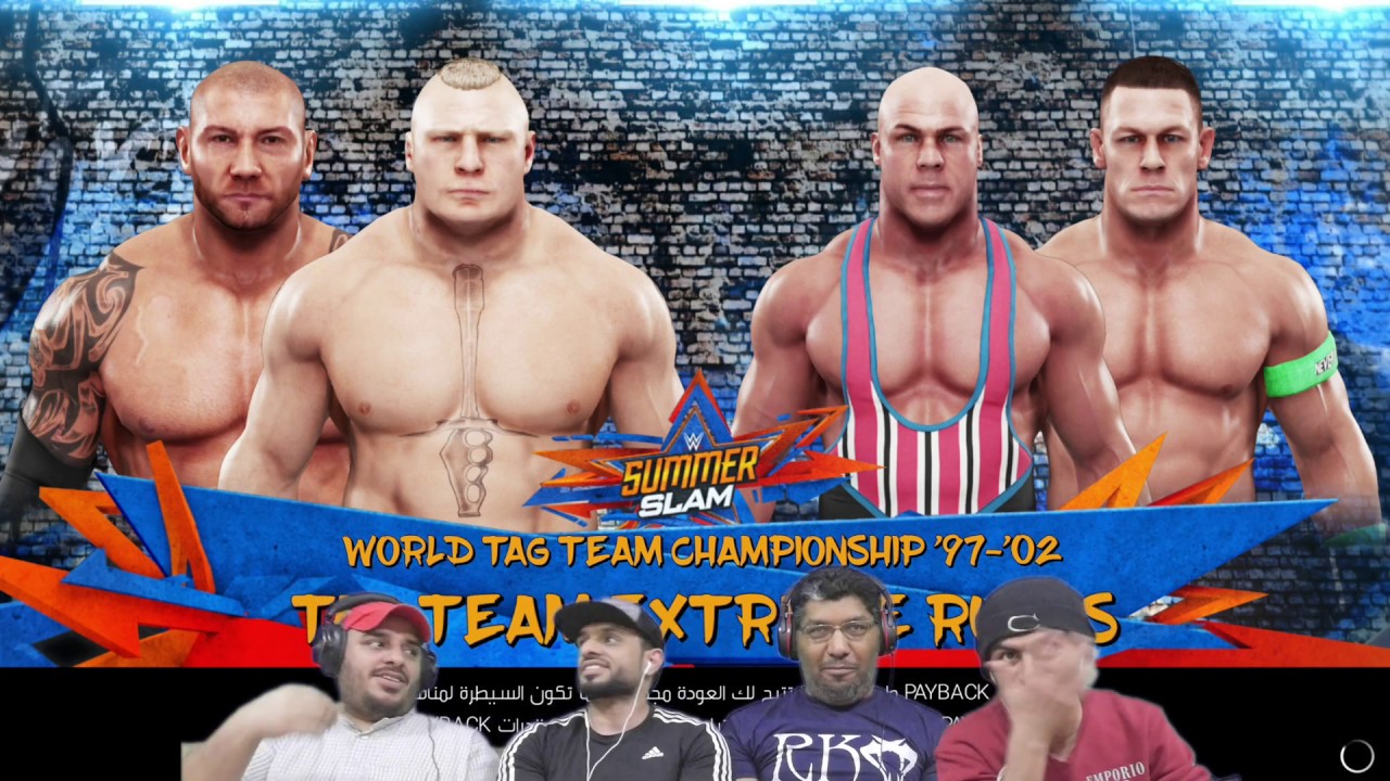 بروك ليسنر + باتيستا vs كرت أنقل + جون سينا | أخر مـباراه في جزء #WWE2K19