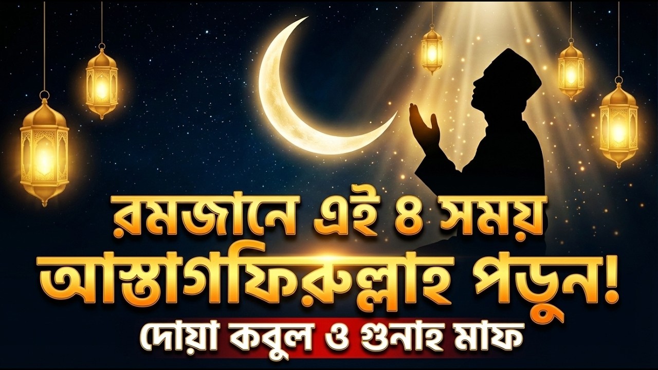 রমজান ২০২৬: ৪টি সময়ে আস্তাগফিরুল্লাহ পড়লে দোয়া কবুল ও গুনাহ মাফ | Powerful Istighfar