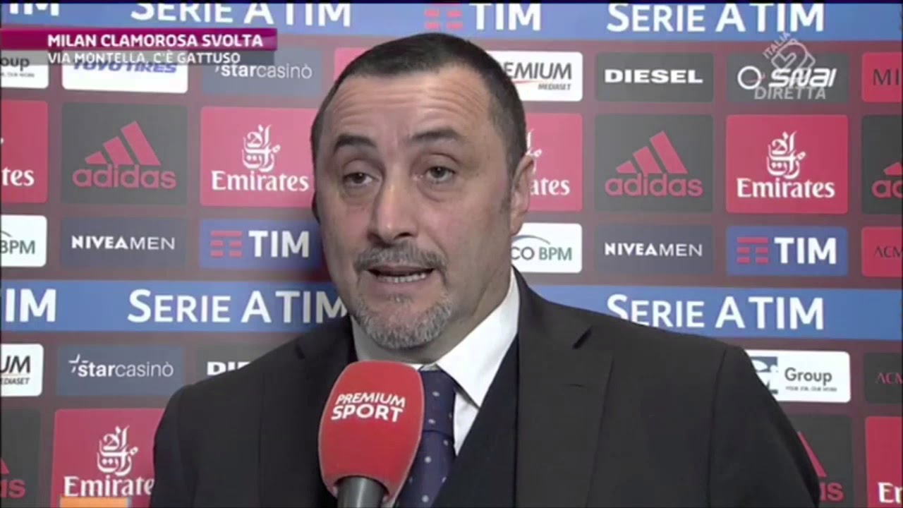 Milan: Vincenzo Montella Esonerato (Sport Mediaset 27/11/17)