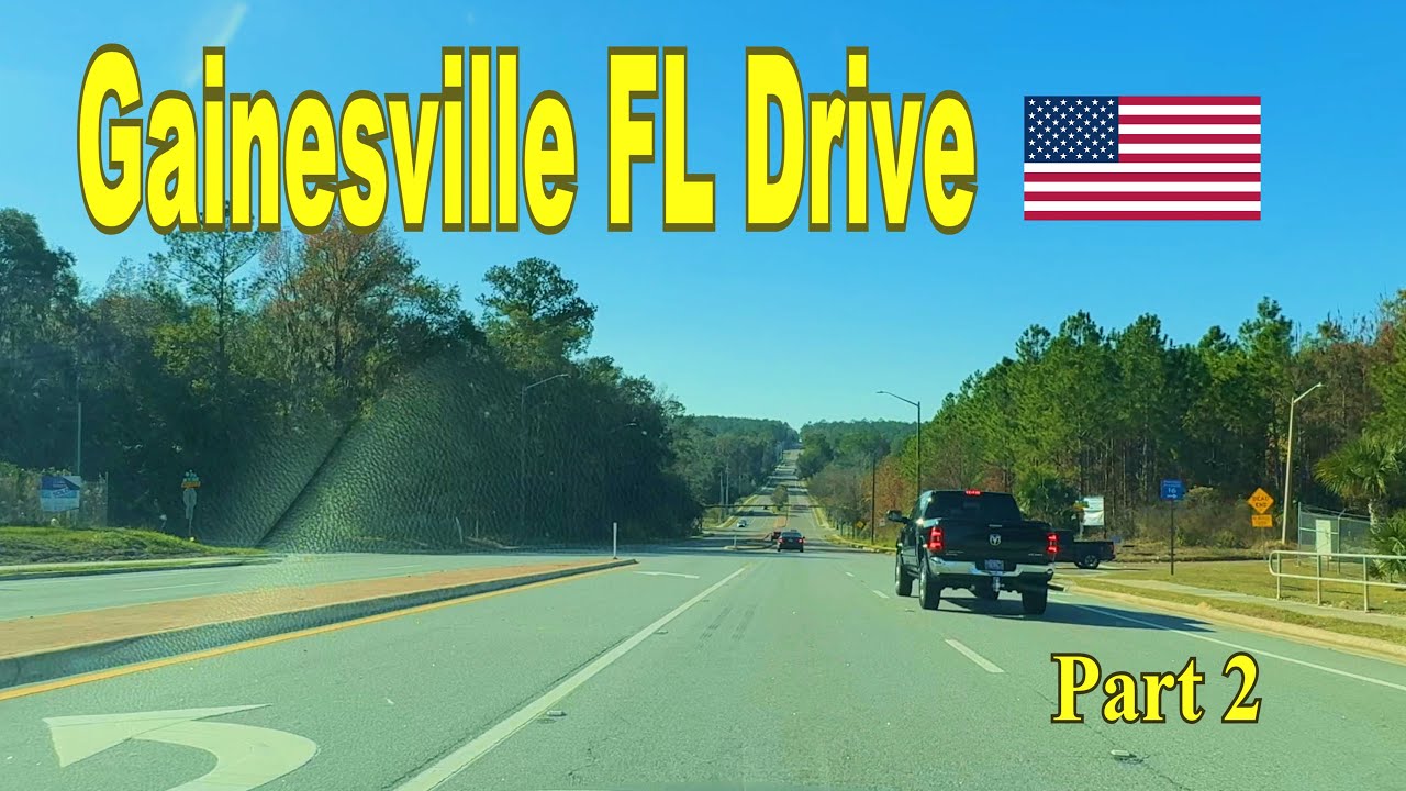 Gainesville FL Drive 🇺🇸 — Part 2 / Real American Streets (No Commentary)