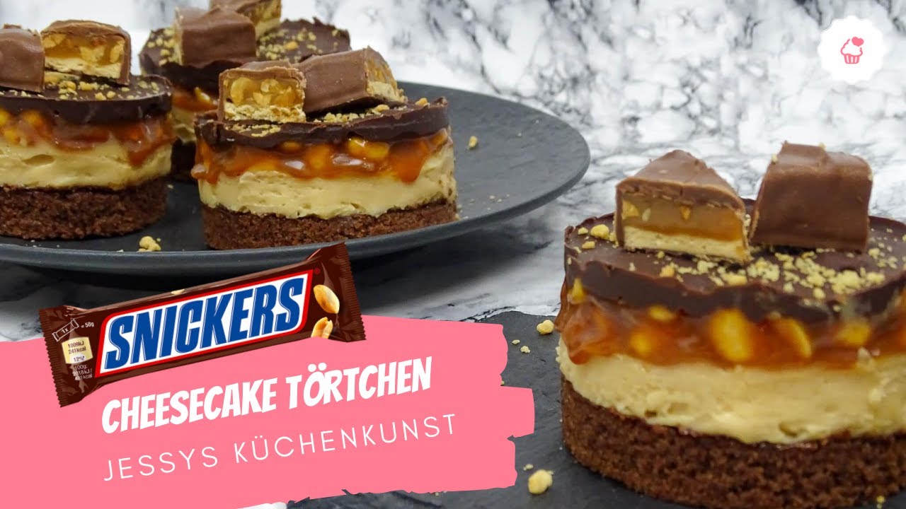 Snickers Cheesecake Törtchen | Rezept | Jessys Küchenkunst