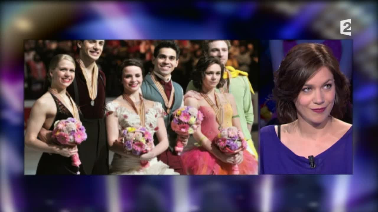 Nathalie Péchalat compagne de Jean Dujardin, patineuse On n'est pas couché 24 mai 2014 #ONPC